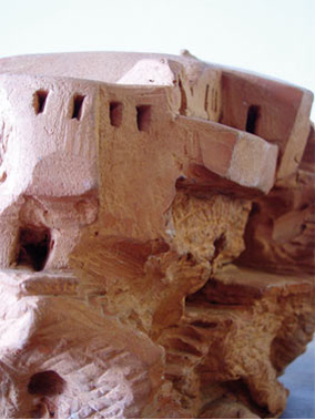 Red Pueblo, Detail (2002) sold